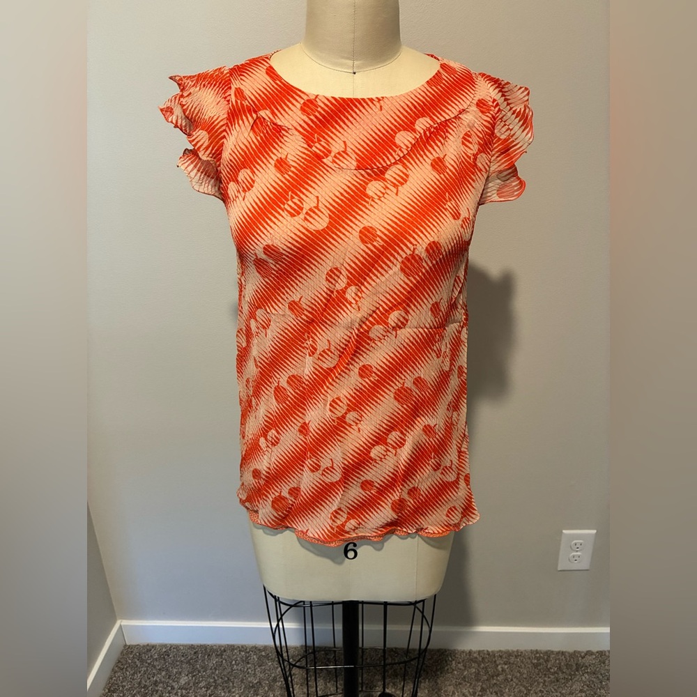 Marc by Marc Jacobs double layer silk chiffon blouse.
